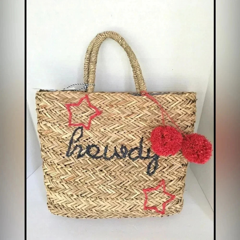 Draper James Howdy Straw Tote